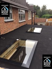 PREMIUM Skylights 1000 x 1000mm, Flat Rooflight, Roof Glass - UK MADE - Warranty