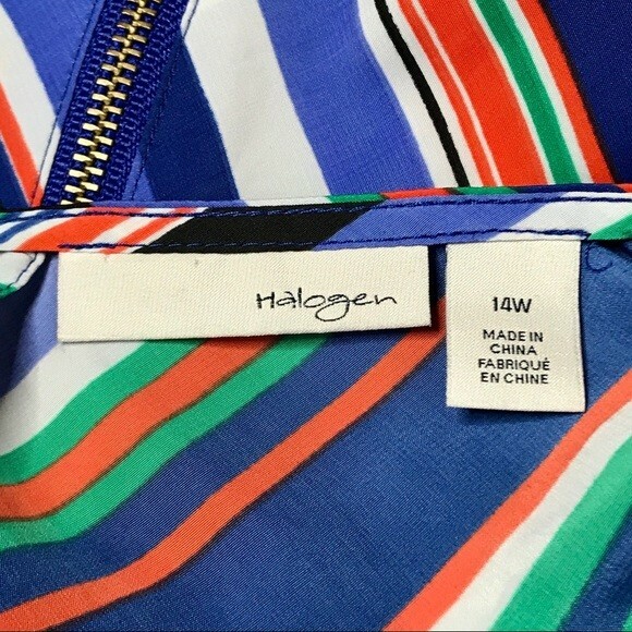 Halogen Diagonal Bright Stripes  Shift Sleeveless… - image 4
