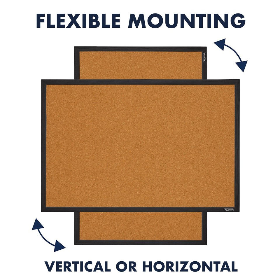 24" x 36" Quartet Cork Bulletin Board Black Frame (23006WM) eBay
