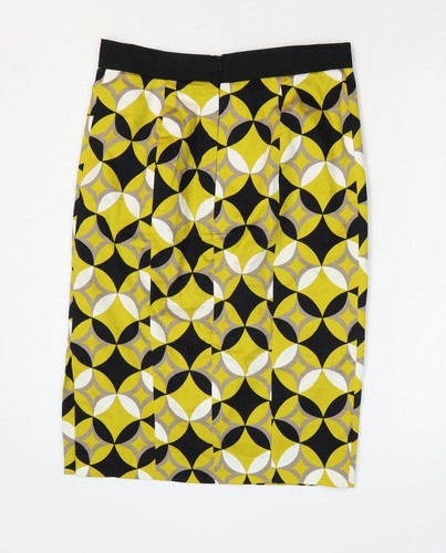 Jasper Conran Womens Yellow Cotton Blend Skirt Size 10 - Picture 2 of 12
