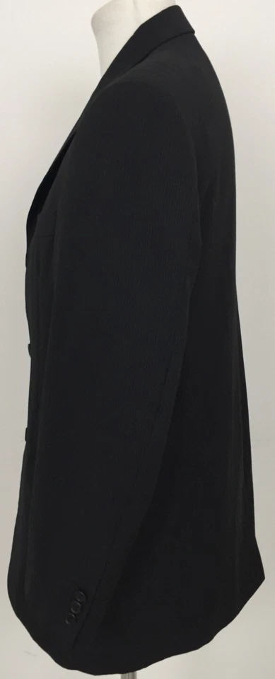 Chaqueta de Traje para Hombre Ben Sherman Talla 38" Negra Forrada a Rayas Usada F1 Foto 2 de 4