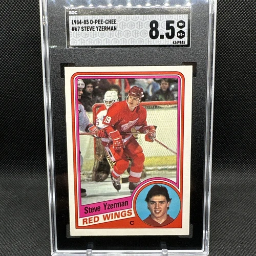 1984-1985 O-Pee-Chee #67 Steve Yzerman RC Detroit Red Wings SGC 8.5