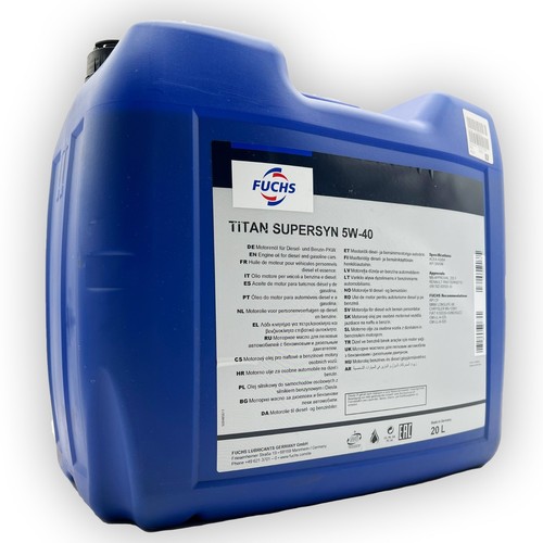 1 L Fuchs Titan Supersyn | 5W-40 | Kompatibel Mit | MB 229.3 | VW 502 00 / VW 505 00 | RN0700 / RN0710 | Motorenöl | Motorenöl | Ölwechsel | Mit Trichter