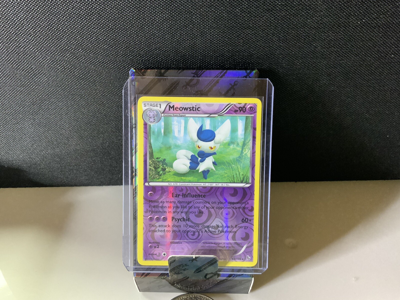 Meowstic 43/106 Pokemon Card XY Flashfire Reverse Holo 2014 NM!