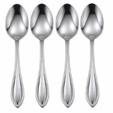 Oneida American Harmony Set of 4 Dinner / Oval Bowl Soup Spoons 7 1/4"