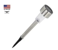 6 pack Stainless Steel Solar Powered Landscape LED Light Garden Walkway Driveway