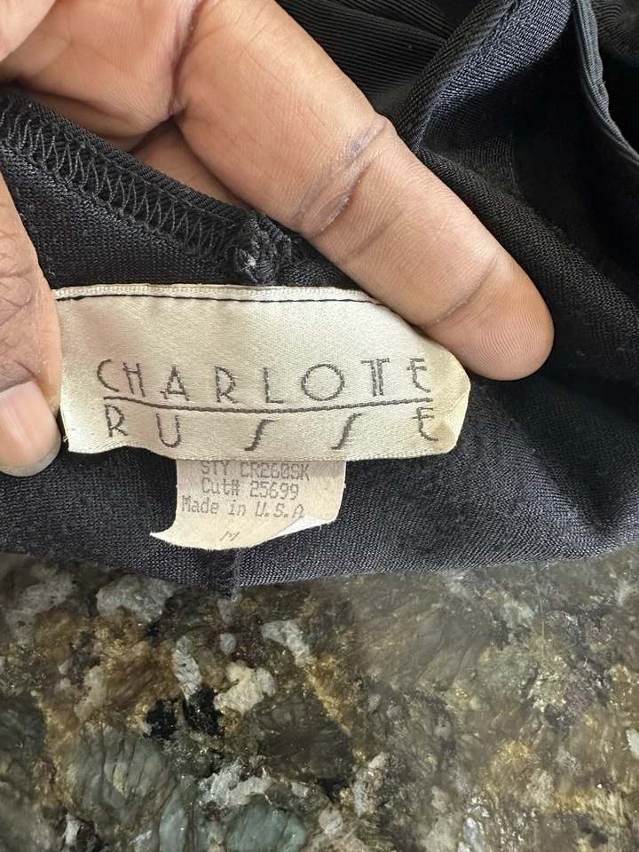 Vtg 90s Y2K  Mini Dress Babydoll Sweetheart Bodycon Stretchy LBD Party Valentine - Image 3 of 4