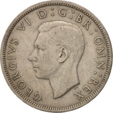#501732 Coin, Great Britain, George VI, 1/2 Crown, 1949, EF(40-45), Copper-nic