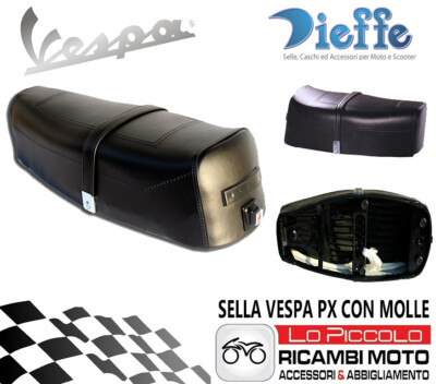 Sella Dieffe con Molle Piaggio Vespa PX 125 150 200 ARCOBALENO Tutti i  Modelli
