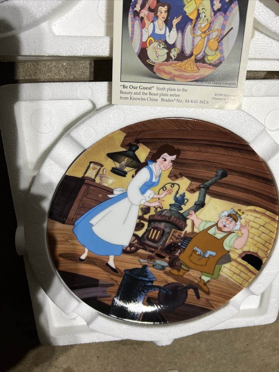 Disney's Beauty & Beaast LE Plates Bradford Exchange Set Of 5 Vtg