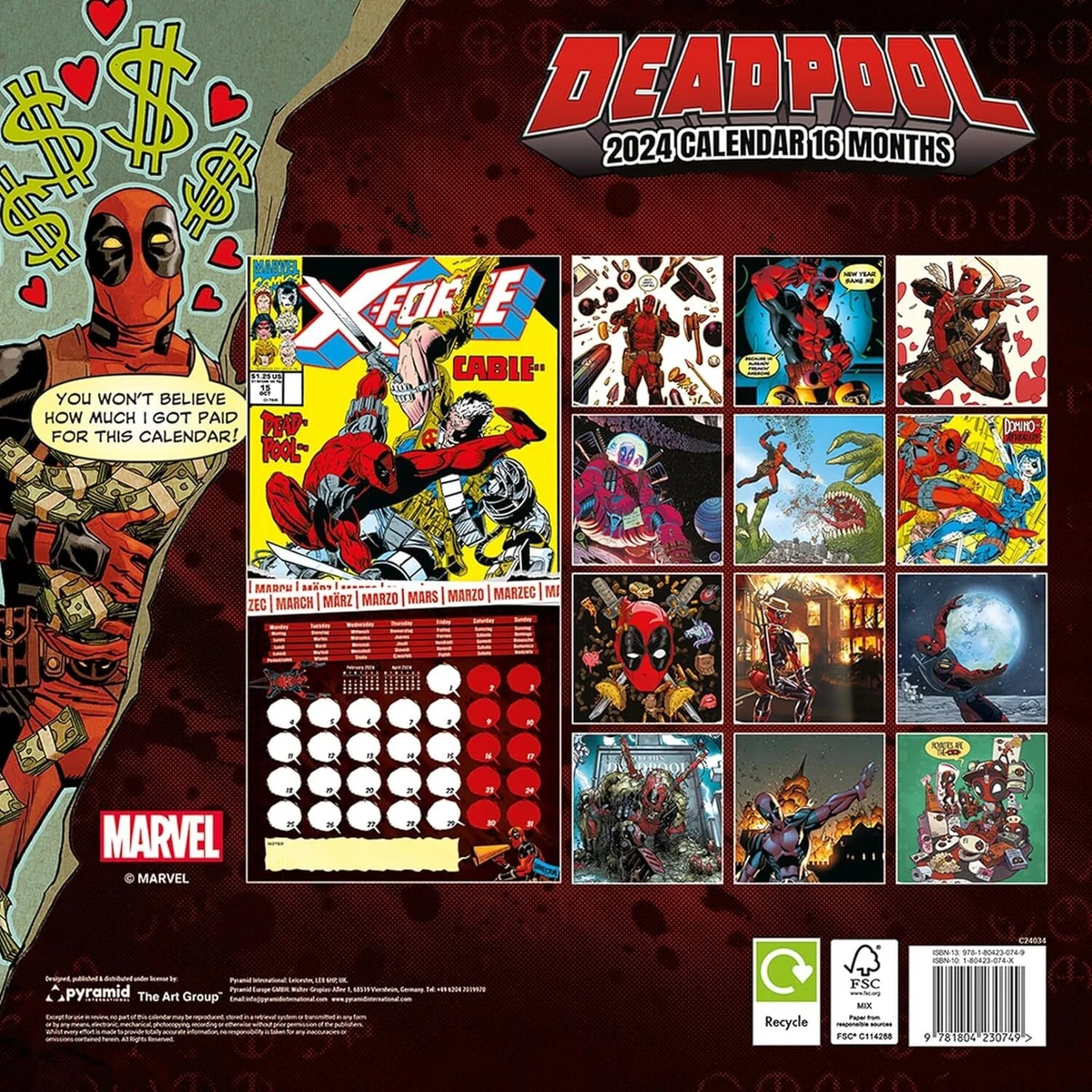 Marvel - Calendrier 2024 Deadpool - Figurine-Discount