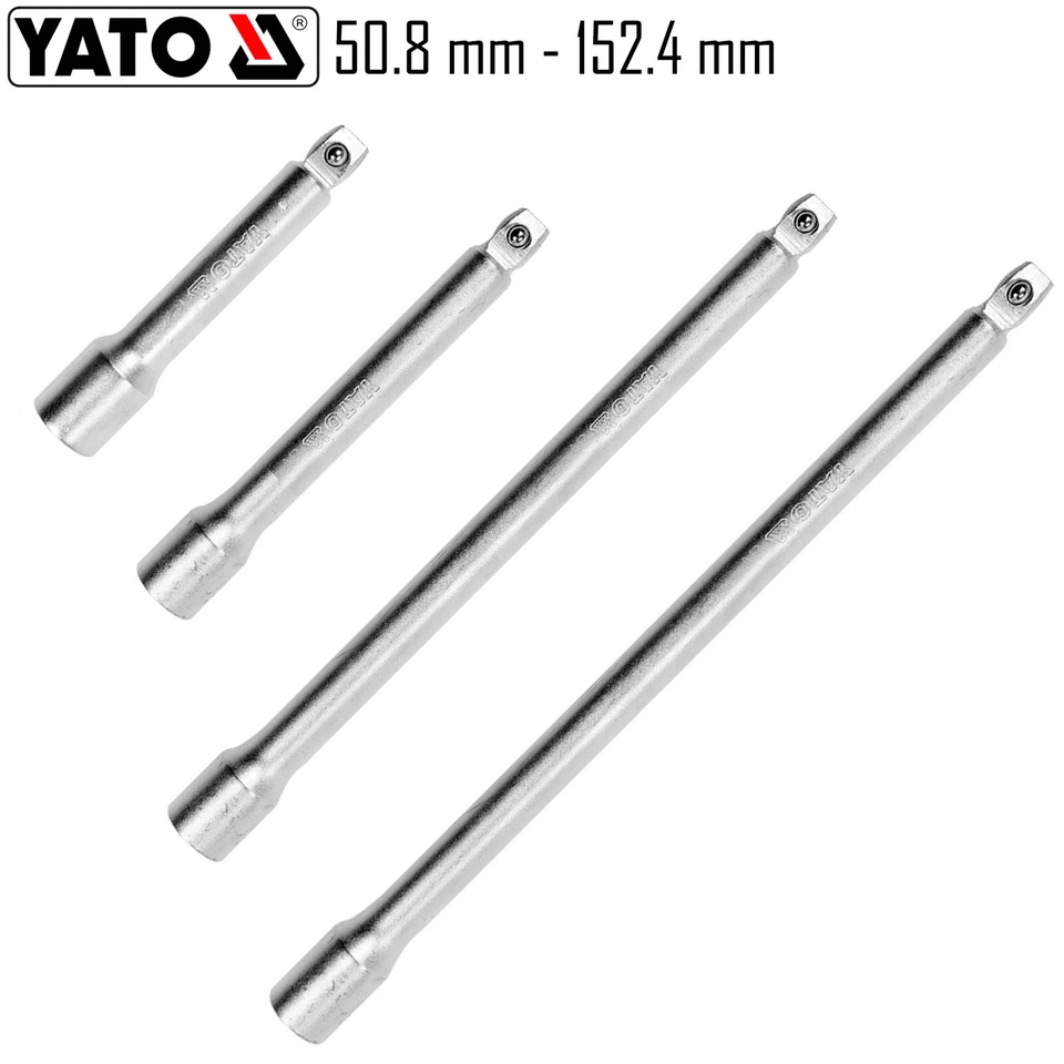 4x YATO Rallonge à Cardan pour Douilles Carré 1/4 50.8-152.4 mm - Photo 1/1