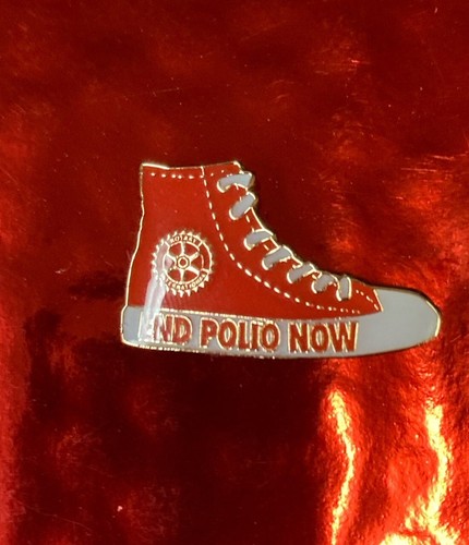 Rotary International Pin     PolioPlus  HIGH TOP TENNIS SHOE   End Polio Now