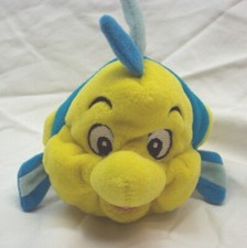 Walt Disney Store The Little Mermaid FLOUNDER 6" Bean Bag Stuffed Animal Toy