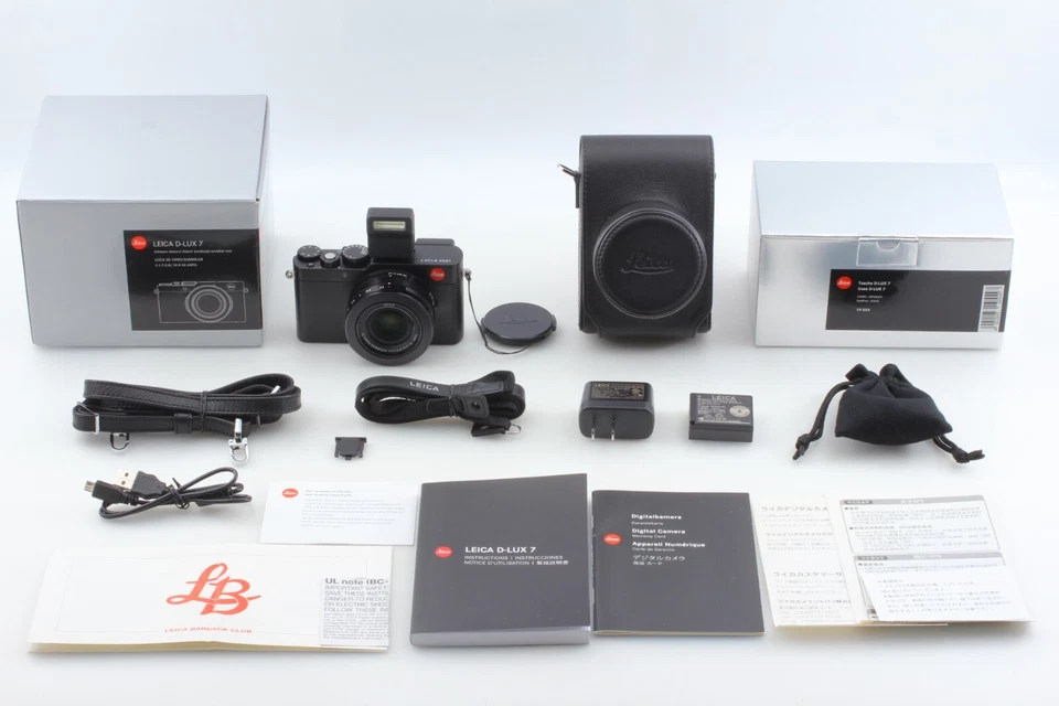 【Unused in box w/case & flash】 Leica D-Lux 7 19141 Digital Camera Black JAPAN - Image 2 of 4