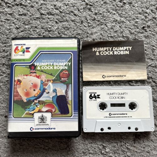 Humpty Dumpty and Cock Robin Commodore 64 Software Game Tested - Foto 1 di 4