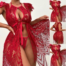 Women's Lace Sexy Lingerie Underwear Babydoll Nightwear Sleepwear Dress G-string