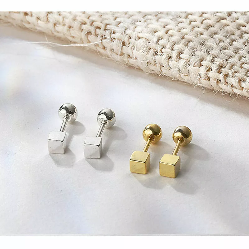 Tiny screw deals back earrings