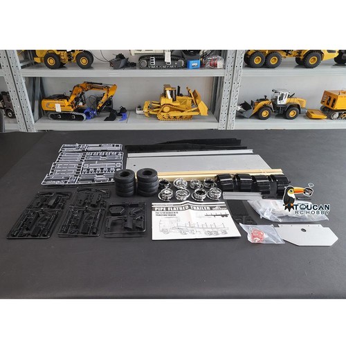 US Stock 1/14 RC Trailer 140406 TOUCANRC RC Tractor Flat Bed Lorry Post Chain - Picture 12 of 12