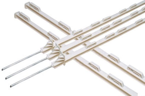 Dare Products 2600 W 63" White Electric Fence Step In Post - Quantity 5