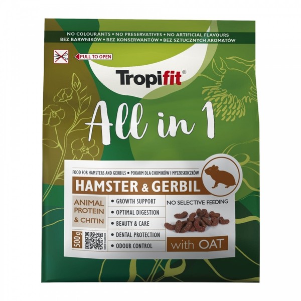 Tropifit All In 1 Hamster & Gerbil 500G - Futter FüR Nager RennmäUse Terrarium-image