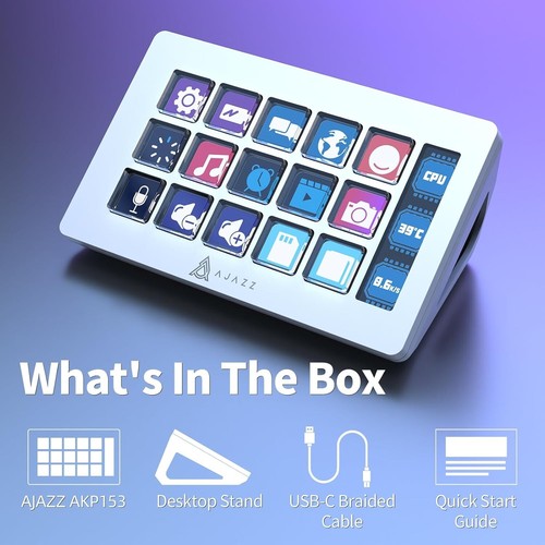 AJAZZ AKP153 Studio-Controller, 15 Makrotasten, Auslösen von Aktionen,Anpassbare - Bild 10 von 19