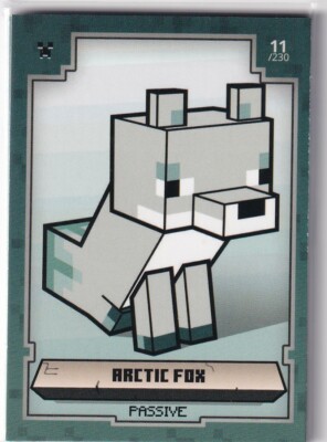 Panini Minecraft Adventure Trading Cards Karte Nr. 11 Arctic Fox Schneefuchs