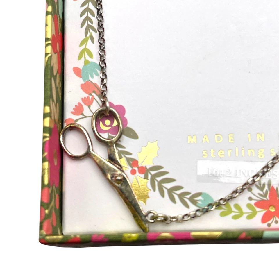 Collar Tijeras MIA FIORE Plata de Ley 925 16 pulgadas más extensor nuevo en caja Foto 3 de 4