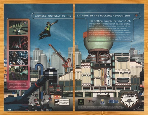 2001 Jet Set Radio Future Xbox Vintage Print Ad/Poster Authentic Video Game Art