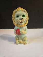 VINTAGE LION WITH BALL RUBBER TOY MADE IN JAPAN