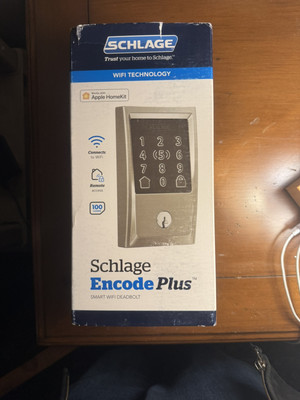 Schlage Encode Plus Smart WIFI Deadbolt BE499 WB CEN 619 Satin Nickel BRAND NEW
