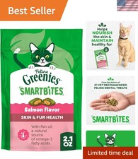 Greenies Cat Treats, Feline Smartbites, Skin Fur Health, Crunchy and Soft C...