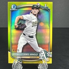2025 Bowman Draft - Chrome Prospect  Jamie Arnold #CPA-JA Yellow...