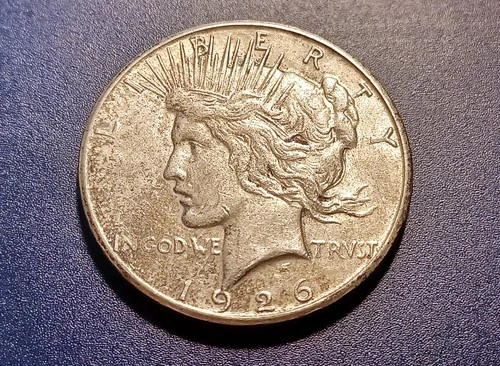 Choice AU 1926-S U.S. Peace Dollar