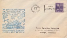 U.S. Seapost Puerto Rico S.S. America 1st Voyage US Mail 8/14/1940