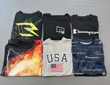Youth Boys T-Shirt Lot Of 6 Youth Size 8 Short Sleeve Nike Champion Athletic