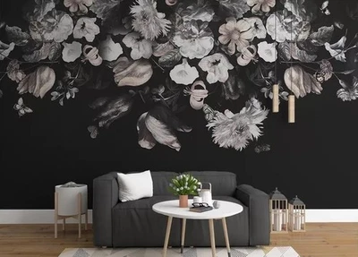3D Vintage Flower Floral Wall Murals Wallpaper Murals Wall Sticker 2 - Image 1 of 4