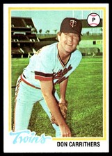 Don Carrithers 1978 Topps #113 Twins MLB READ FREE SHIPPING AutographDen
