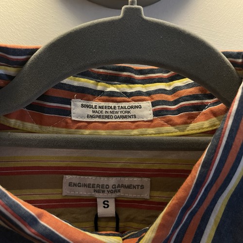 Engineered Garments Multi Color Cotton Stripe Shirt, Made in USA , Mens Small - Picture 6 of 8