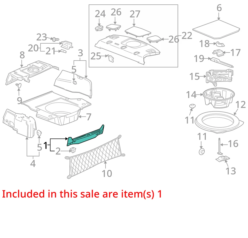 SE ADAPTA A CADILLAC STS 2005-2011 PLACA ASM R/CMPT ALFÉIZAR TR 15846164 - NUEVO OEM Foto 2 de 3