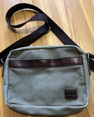 Jeep Wrangler Travel Equipment Waterproof Canvas Leather Messenger Bag Vtg Style