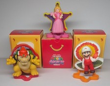 Mcdonald's Happy Meal Super Mario Galaxy Lot Of 3 Bowser, Peach, Mario 