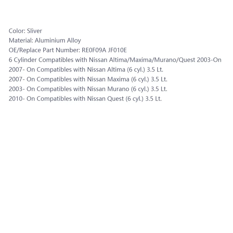 Fits Nissan Murano Maxima Quest RE0F09A/JF010E Fast Valve Body CVT Transmission - Image 2 of 4