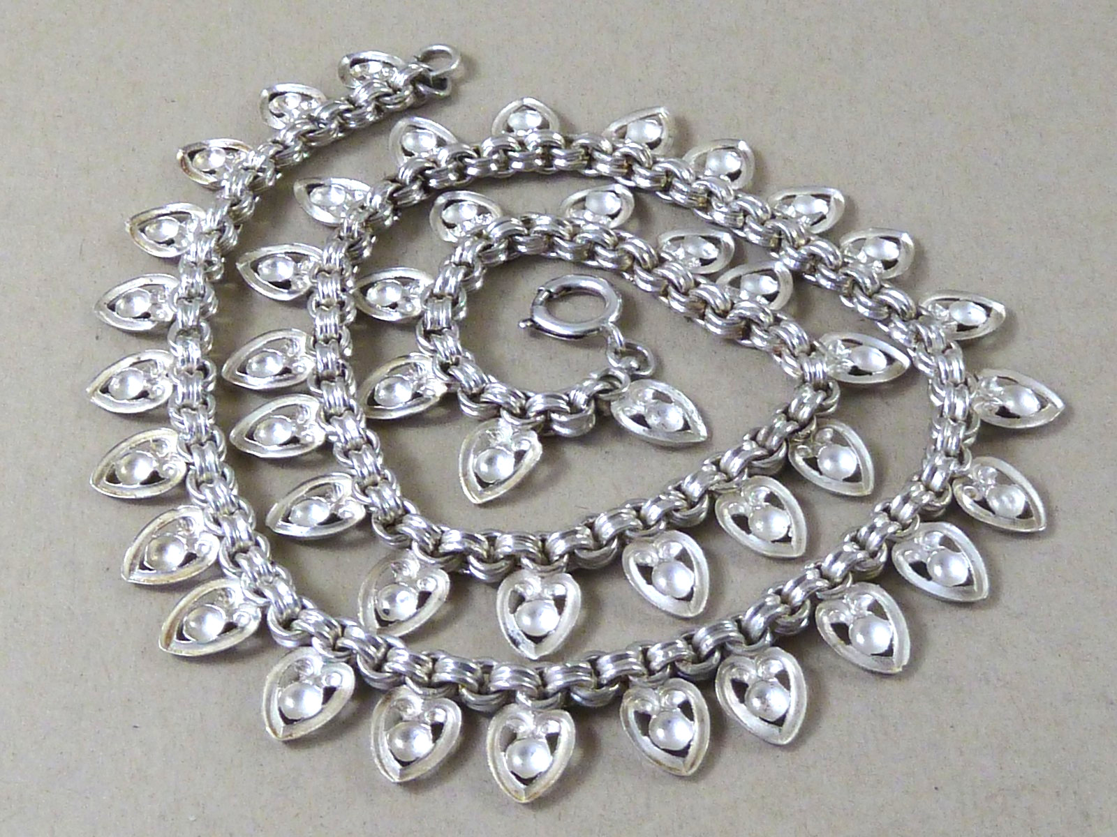 Edwardian Solid Sterling Silver Collar Pierced He… - image 7