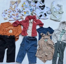Baby Boy 14 PCS Outfit Lot 12 Months Sweater Jacket Pants Shirts Carters Cat Ect