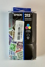 Genuine EPSON 215 Ink Standard Black  Color Cartridge Combo Pack Exp 1/29