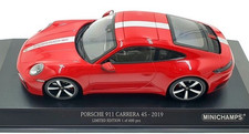  1:18 Minichamps 2019 Porsche 911 Carrera 4S Type 992 Carmine Red Diecast Car