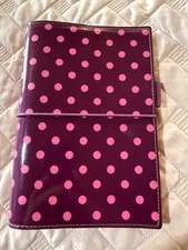 Filofax Personal Domino Purple With Pink Spots