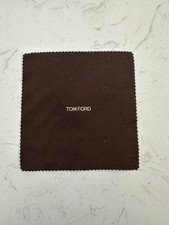 Tom Ford Authentic Microfiber Eyeglass Cloth | Large 6x6 in Brown Lens Cleaner