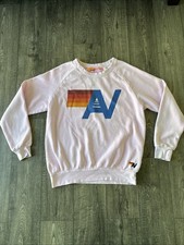 Aviator Nation pink crew neck sweatshirt M stain